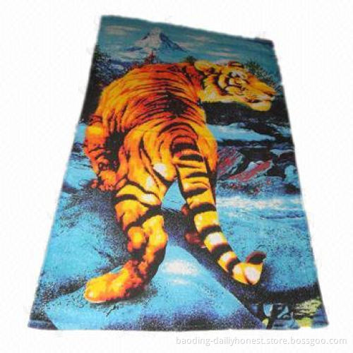 Animal printing beach towel, 70 x 140cm reactive dyed print, coating printing or heat printing